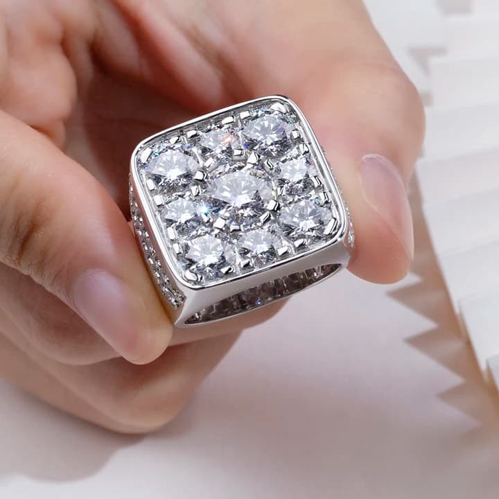 Custom IGI Certificate Gold Jewellery PT950 Lab Grown Diamond Ring MSR-1844