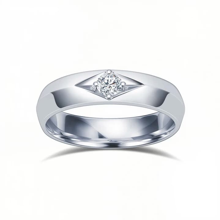 MSR-1878 Custom Ring Jewellery Engagement Ring 18K White Gold Lab Grown Diamond Ring