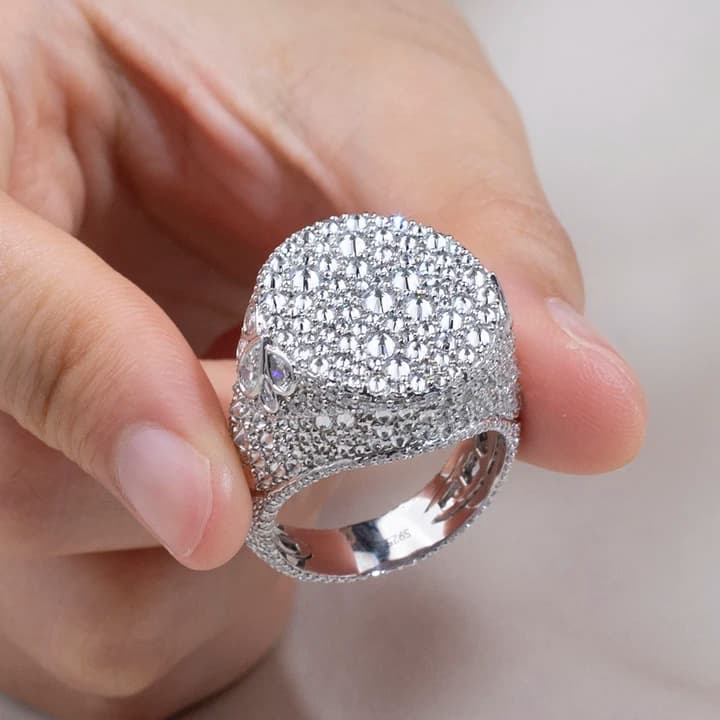 MSR-1894 Custom Fine Ring Jewellery Luxury Ring 925 Silver Lab Grown Diamond Ring