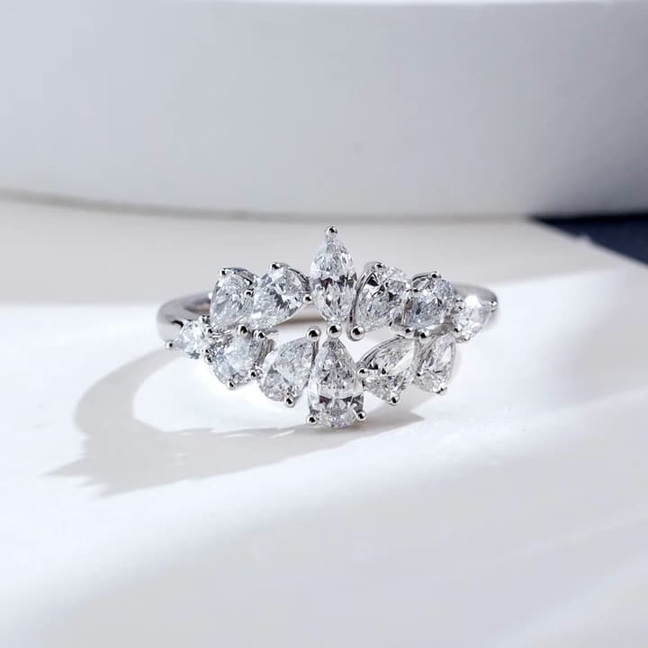 MSR-1946 Beautiful Ring Jewellery 18k Gold Eternity Lab Grown Diamond Ring