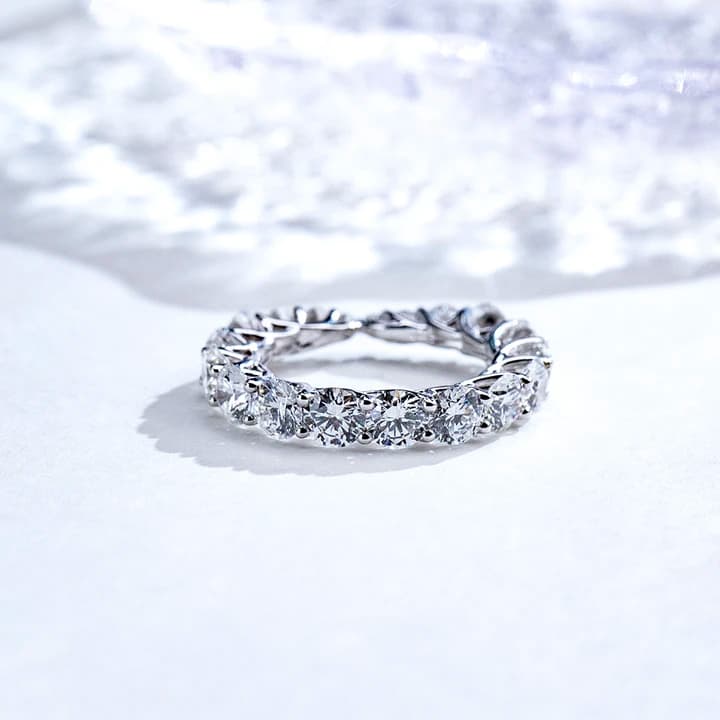 Fine Ring Jewellery MSR-1987 14k Gold Engagement Eternity Ring Lab Grown Diamond Ring