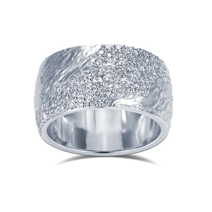 MSR-2095 925 Silver Eternity Ring Round Shape Lab Grown Diamond Ring