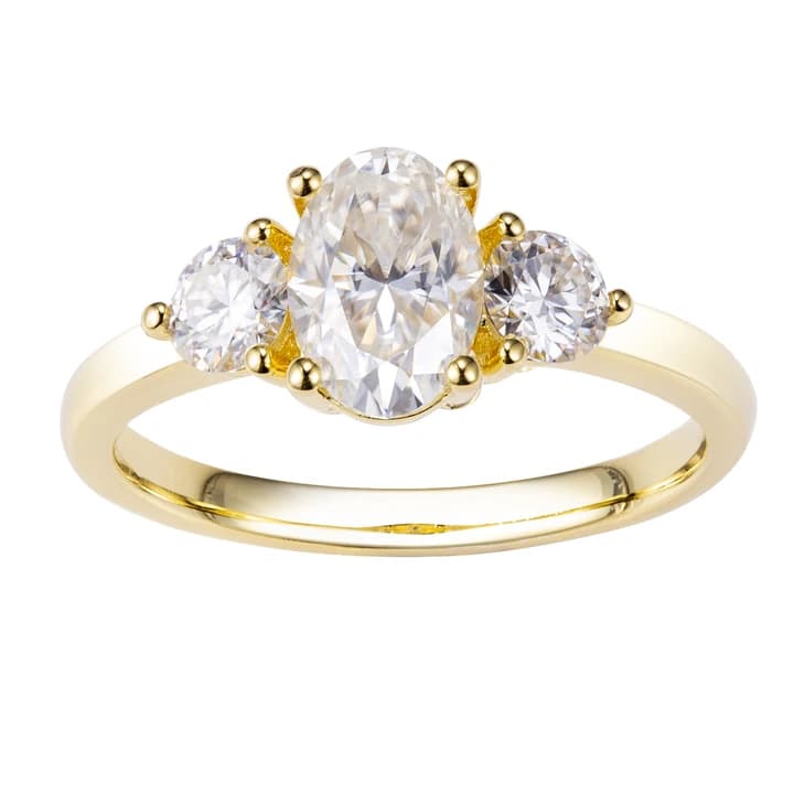 MSR-443 Factory Price Good Quality Wedding Ring Oval Set 2ct 18k Lab Diamond Engagement Ring