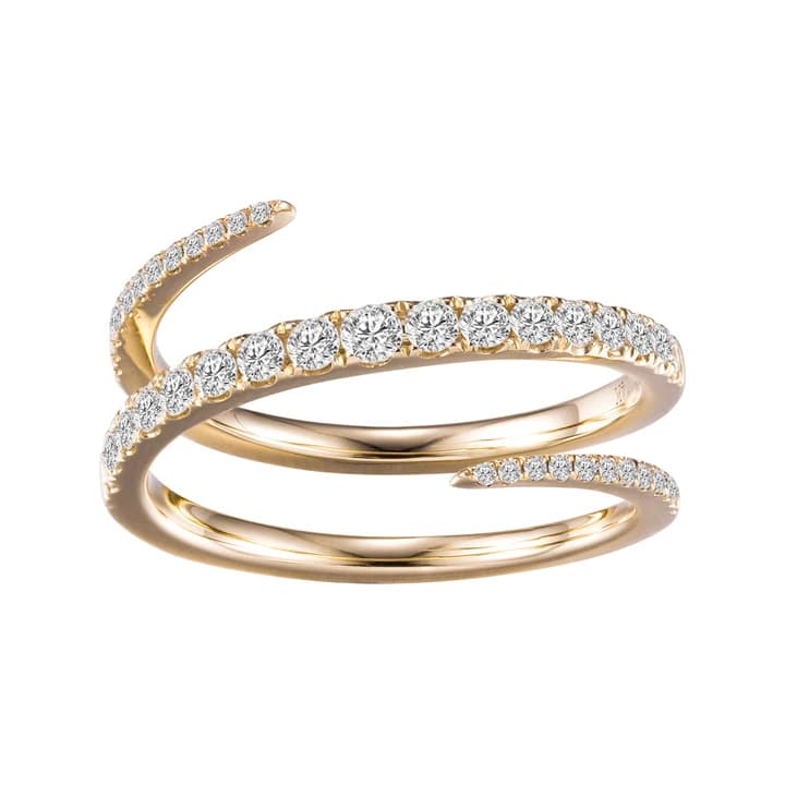 MSR-565 14k Gold 18k Gold Elegance Spiral Customized Lab Diamond Ring