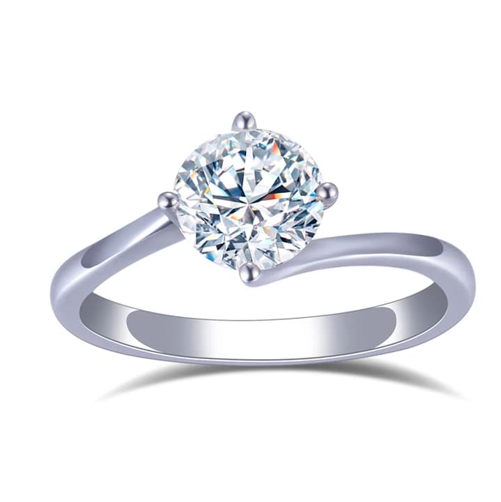 MSR-657 Valentine's Day Gift 14K Gold Custom Jewellery Factory Price 2ct Lab Grown Diamond Wedding Ring for Women