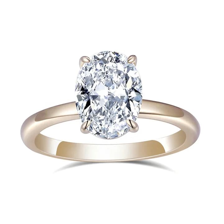 MSR-664 IGI 14K Gold 1.7CT D VVS2 Oval Cut Lab Diamond Rings Wedding Diamond Engagement Ring