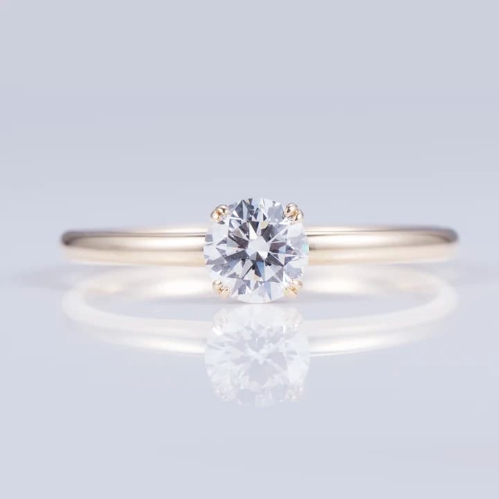 MSR-675 18k Gold 0.5ct D VVS2 Round Lab Grown Diamond Wedding Finger Rings Pretty Luxury Design Fine Jewellery