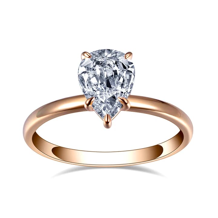 MSR-821 IGI 18K Gold 1.2CT D VVS1 Pear Cut Lab Diamond Rings Wedding Diamond Engagement Ring