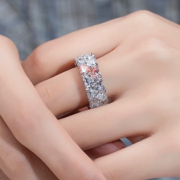 MSR-972 14K Gold Romantic Heart Cut Wedding Lab Diamond Ring